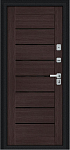 Дверь Браво Thermo Техно Д2/BChrome Букле черное/Wenge Melinga DIS007442 фото